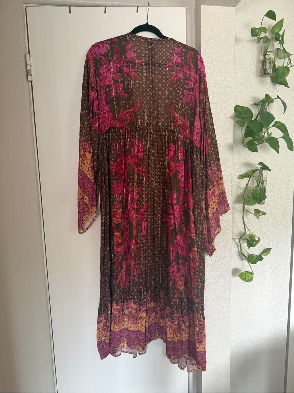 Free People XS kimono pink and brown - Picture 2 of 2